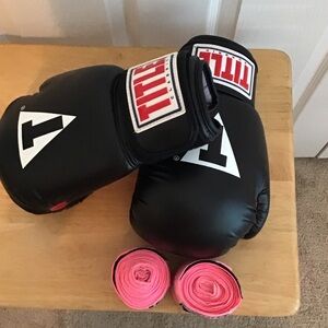 Title Boxing Black and Pink Gloves